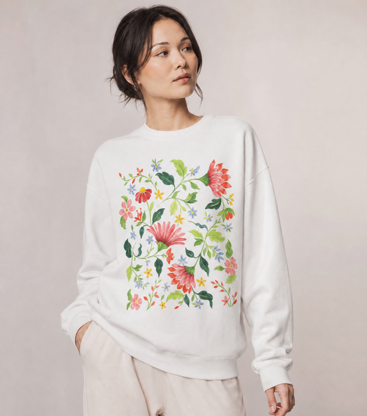 Botanical Bliss - Comfort Colors Premium Heavyweight Sweatshirt