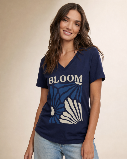 Bloom - Short Sleeve V-Neck Tee
