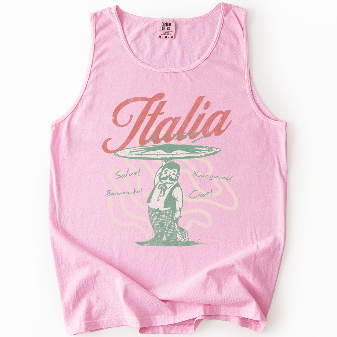 Greetings From Italia - Comfort Colors Premium Tank Top
