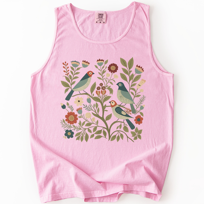 Folk Aviary - Comfort Colors Premium Tank Top