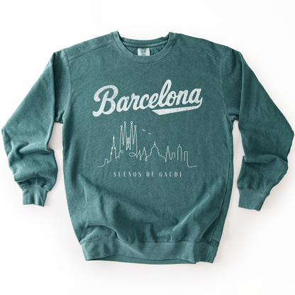 Barcelona, Dreams of Gaudi - Comfort Colors Premium Heavyweight Sweatshirt