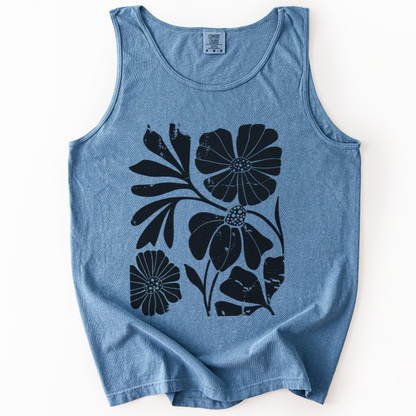Artistic Boho Floral - Comfort Colors Premium Tank Top