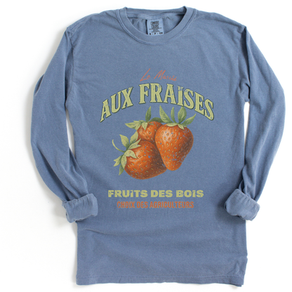 Aux Fraises - Comfort Colors Premium Long Sleeve T Shirt