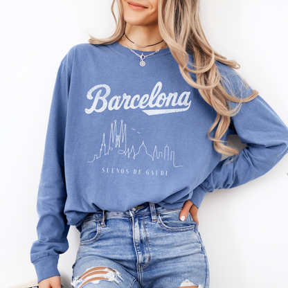 Barcelona,  Dreams of Gaudi - Comfort Colors Premium Long Sleeve T Shirt