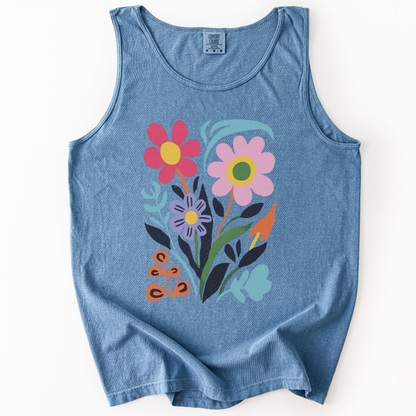 Vivid Floral - Comfort Colors Premium Tank Top