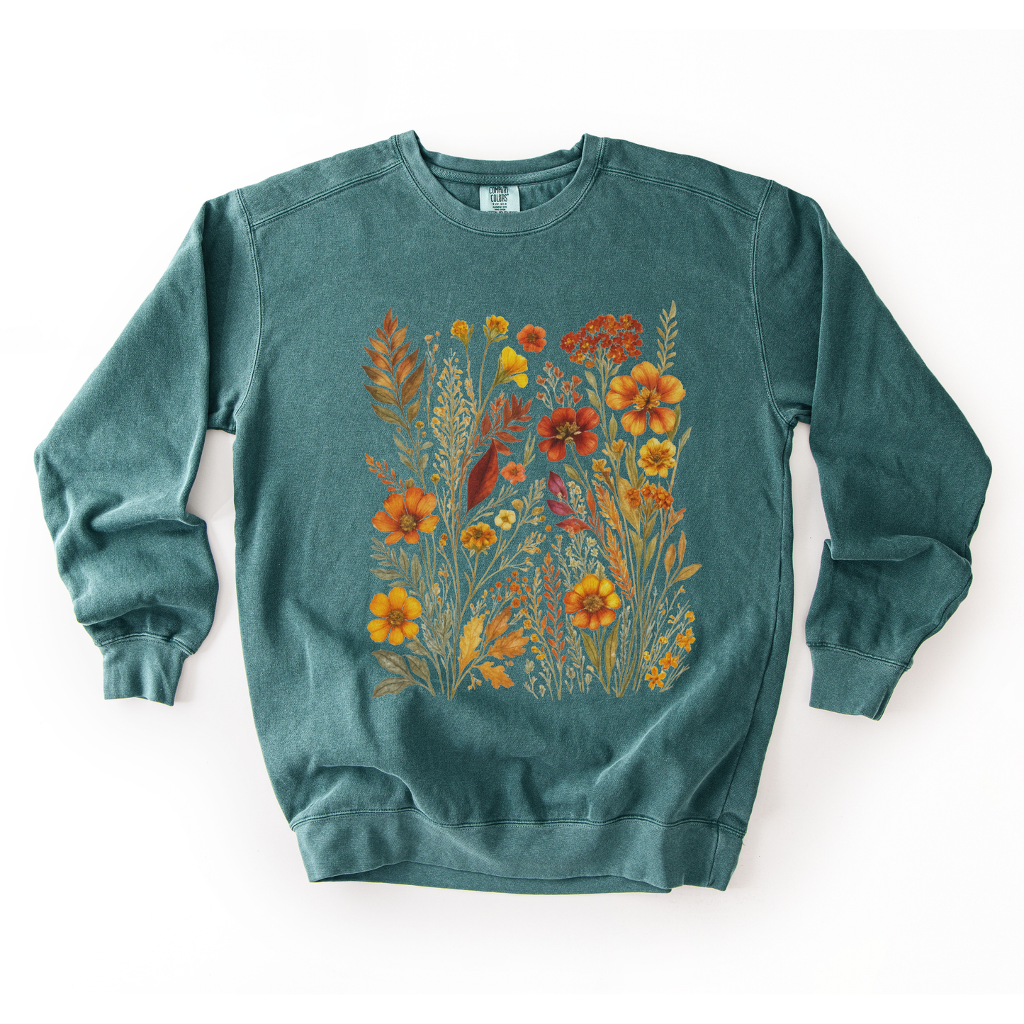 Autumn Floral - Comfort Colors Premium Heavyweight Sweatshirt
