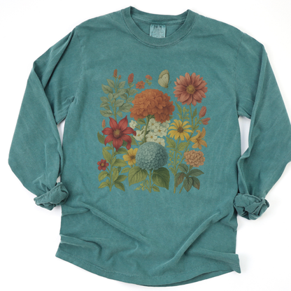 Hydrangea Bloom - Comfort Colors Premium Long Sleeve T Shirt