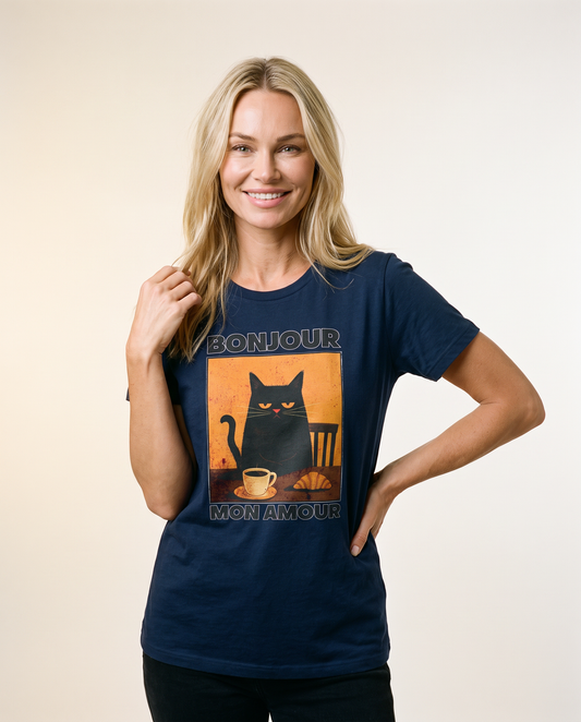 Bonjour Mon Amour - Women's Cut Fitted Tee