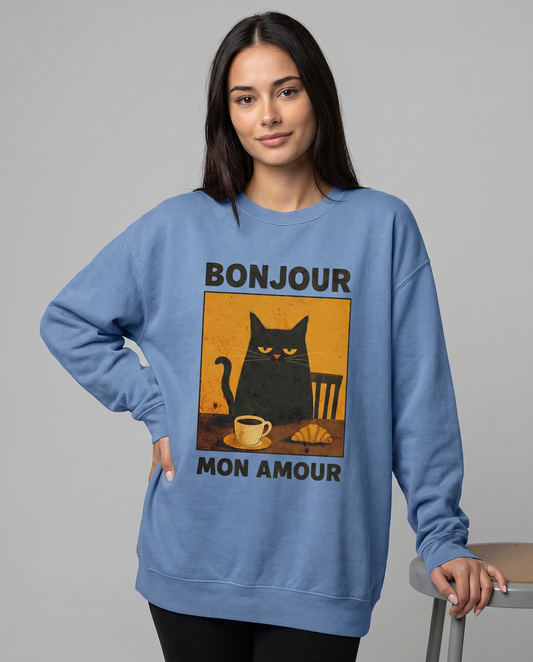 Bonjour Mon Amour - Comfort Colors Premium Long Sleeve T Shirt