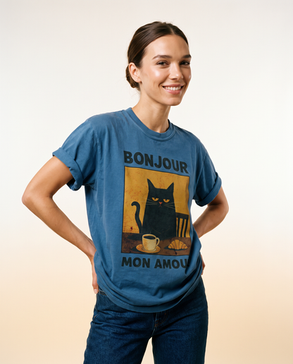 Bonjour Mon Amour -  Comfort Colors Relaxed Fit Premium T Shirt