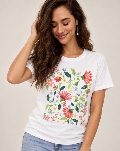 Botanical Bliss - Bella Canvas Super Soft Straight Cut T shirt