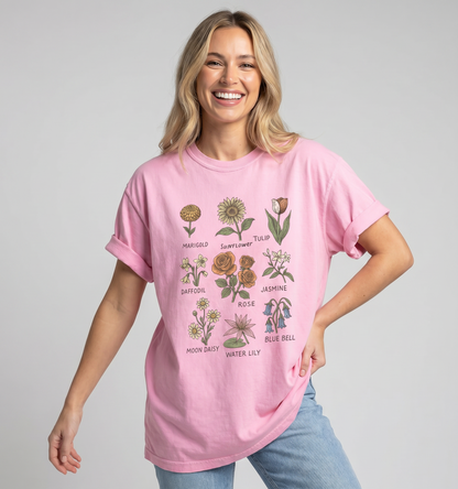 Botanical Sketchbook  -  Comfort Colors Relaxed Fit Premium T Shirt