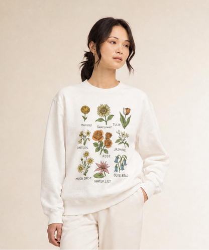 Botanical Sketchbook - Comfort Colors Premium Heavyweight Sweatshirt