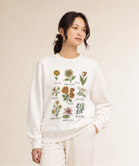 Botanical Sketchbook - Comfort Colors Premium Heavyweight Sweatshirt