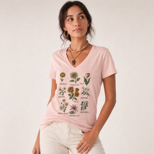 Botanical Sketchbook - Super Soft V Neck