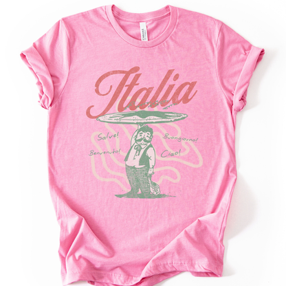 Greetings From Italia - Bella Canvas Super Soft Fitted T Shirt
