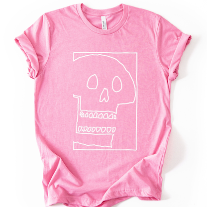 Skull Sketch - Bella Canvas Super Soft Straight Cut T shirt