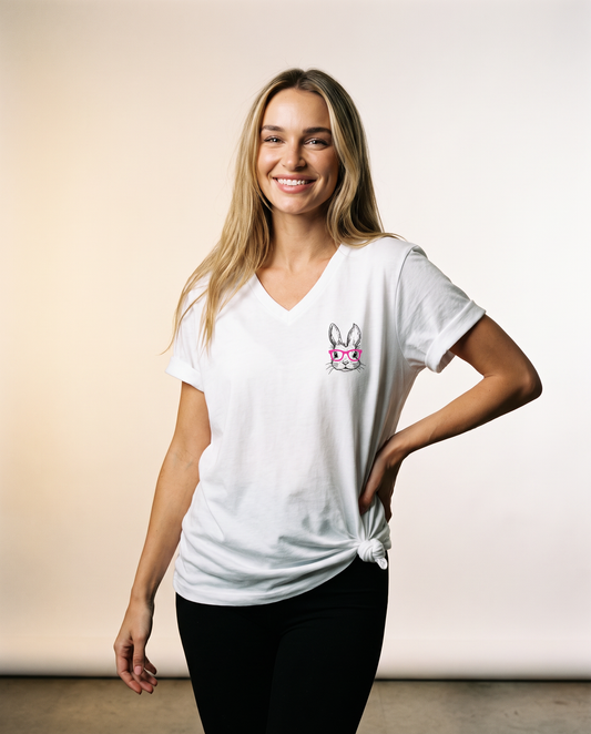 Bunny - Short Sleeve V-Neck Tee