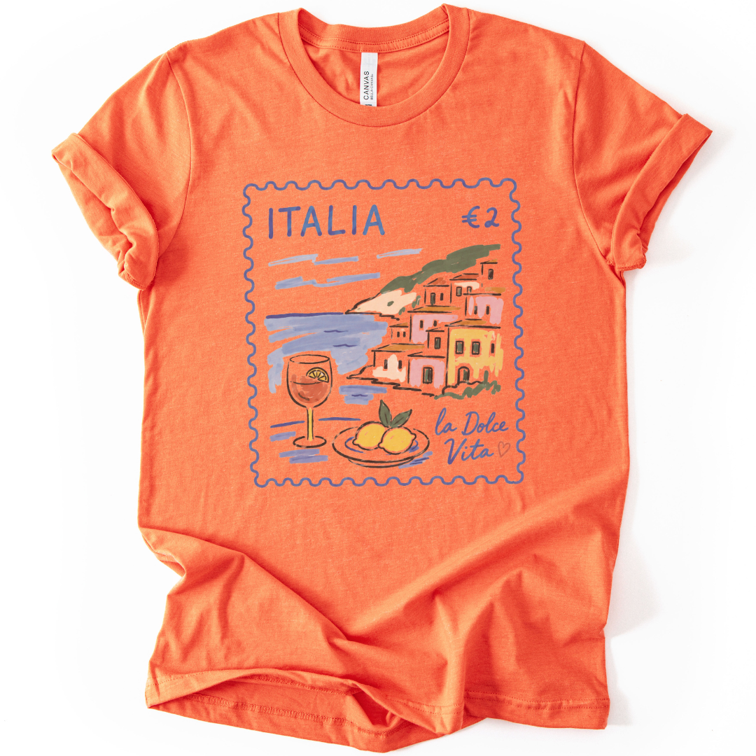Postage from Positano - Bella Canvas Super Soft Fitted T Shirt