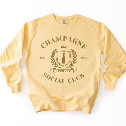 Champagne Social Club - Comfort Colors Premium Heavyweight Sweatshirt