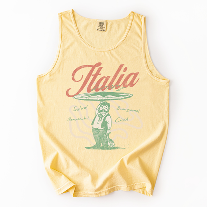 Greetings From Italia - Comfort Colors Premium Tank Top