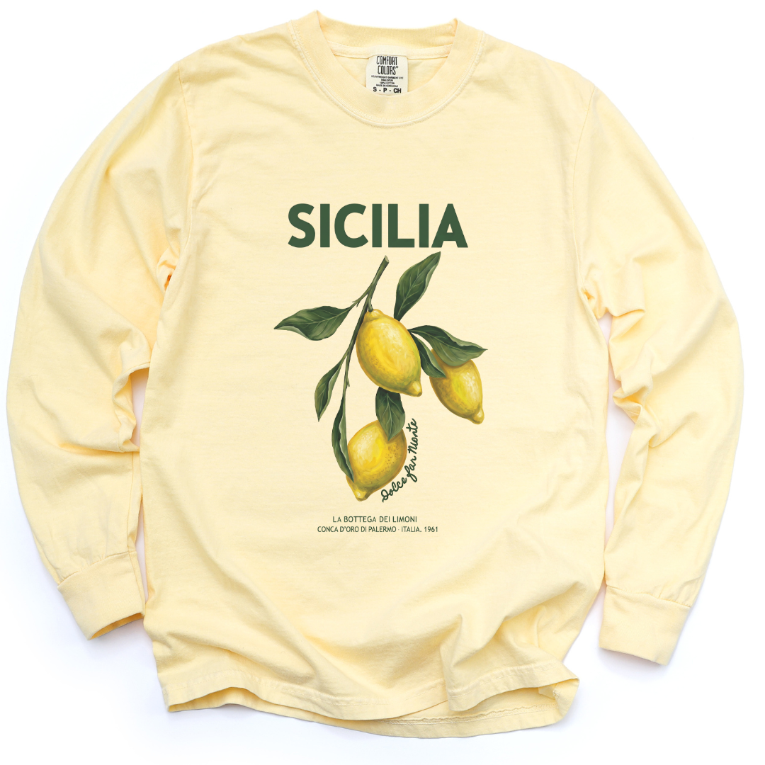 Sicilia - Comfort Colors Long Sleeve Premium T Shirt