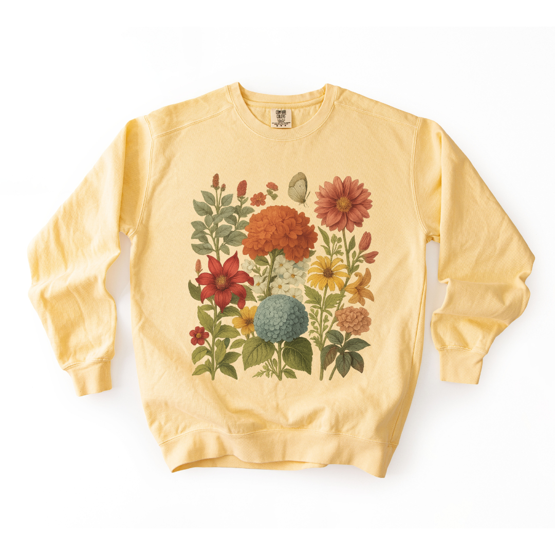Hydrangea Bloom - Comfort Colors Premium Heavyweight Sweatshirt