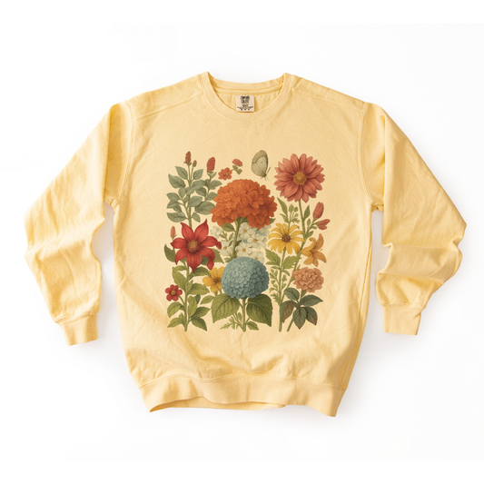 Hydrangea Bloom - Comfort Colors Premium Heavyweight Sweatshirt
