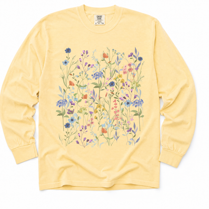 Floral Medley - Comfort Colors Premium Long Sleeve T Shirt