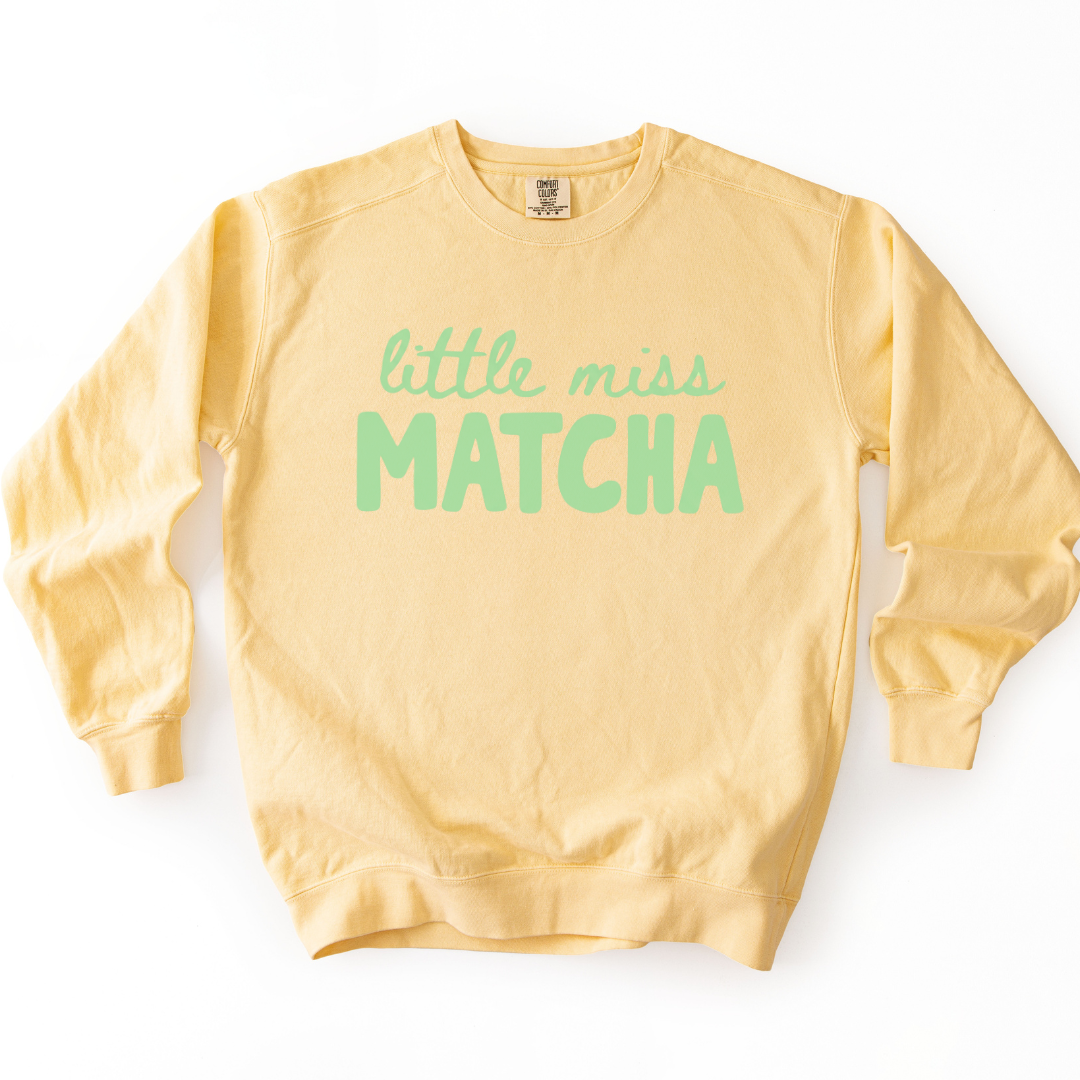 Little Miss Matcha - Comfort Colors Premium Heavyweight Sweatshirt