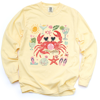 Crab - Comfort Colors Long Sleeve Premium T Shirt