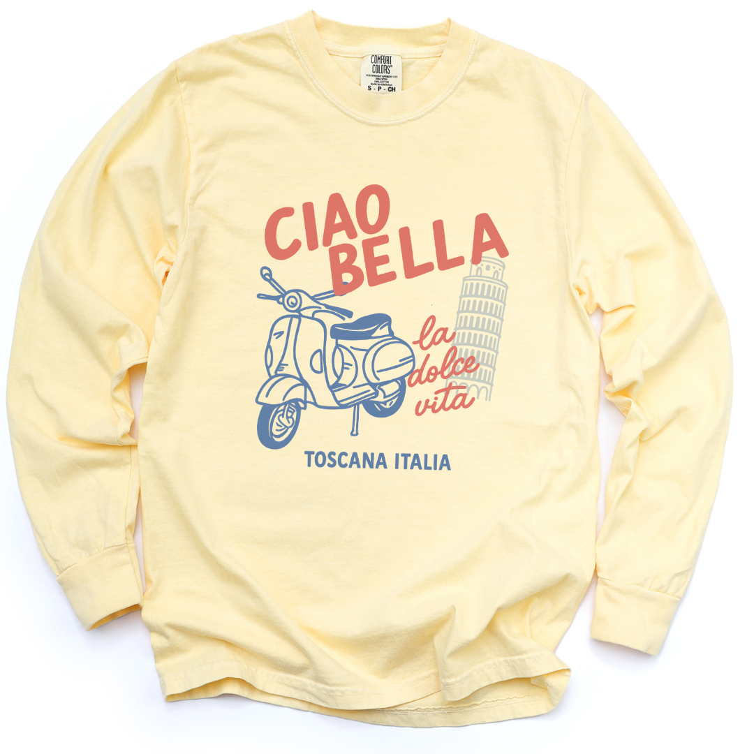 Ciao Bella - Comfort Colors Premium Long Sleeve T Shirt