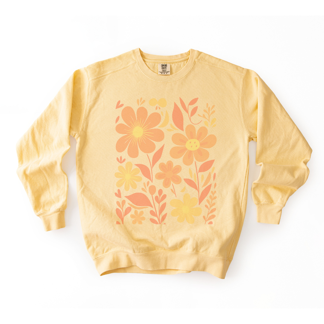 Floral Riot - Comfort Colors Premium Heavyweight Sweatshirt