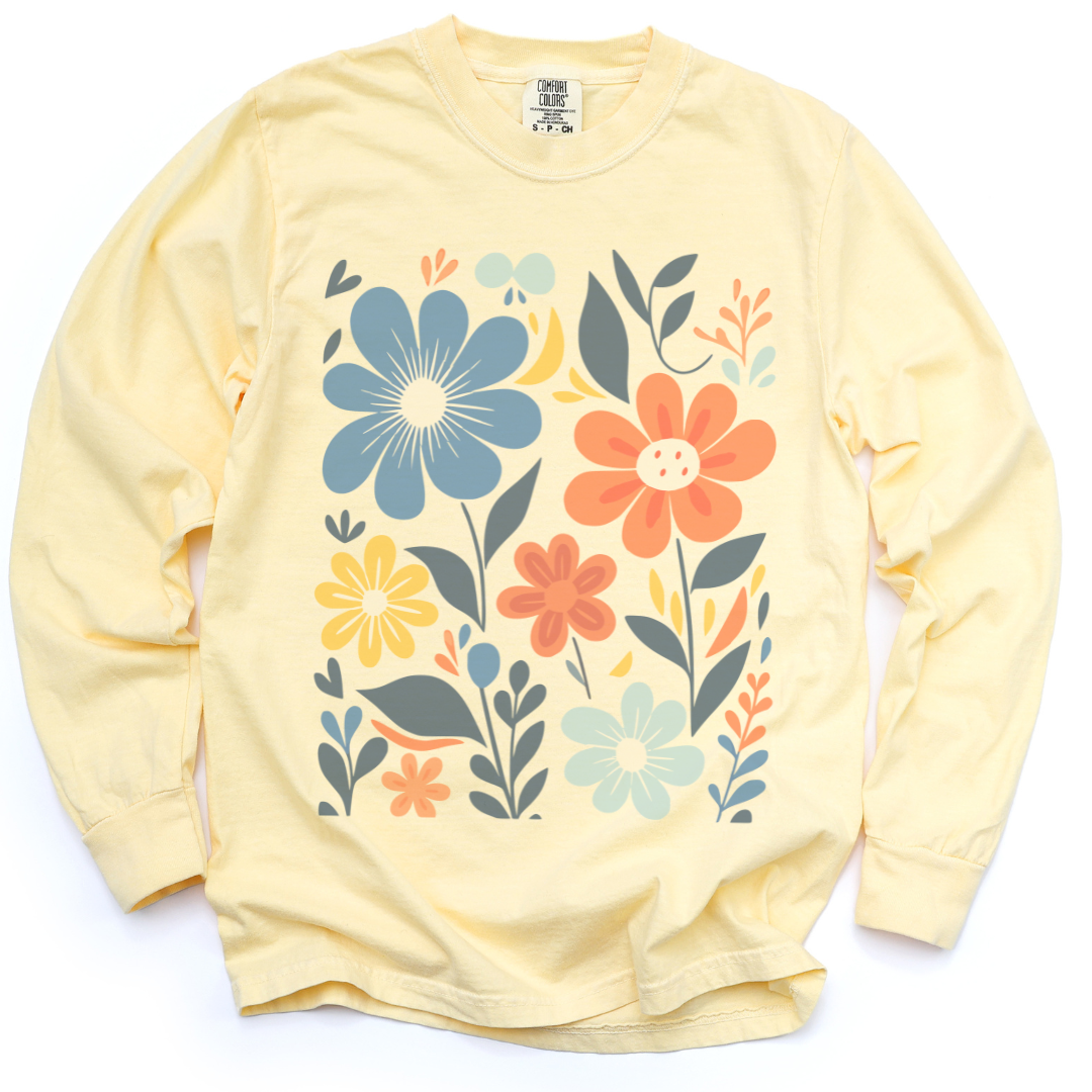 Floral Riot - Comfort Colors Premium Long Sleeve T Shirt