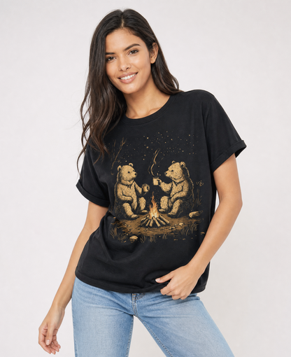 Camping Bears - Comfort Colors Relaxed Fit Premium T Shirt