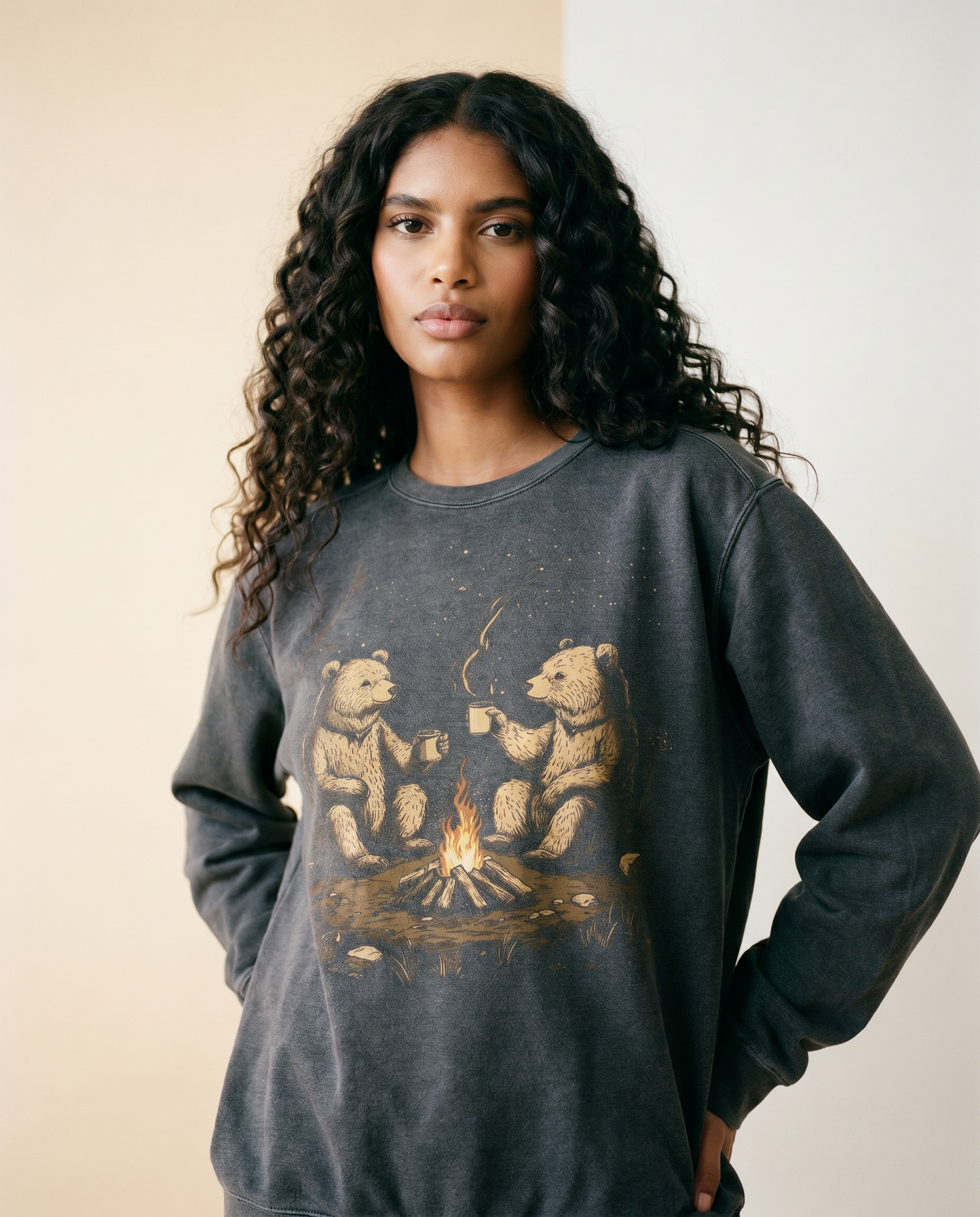 Camping Bears - Comfort Colors Premium Heavyweight Sweatshirt