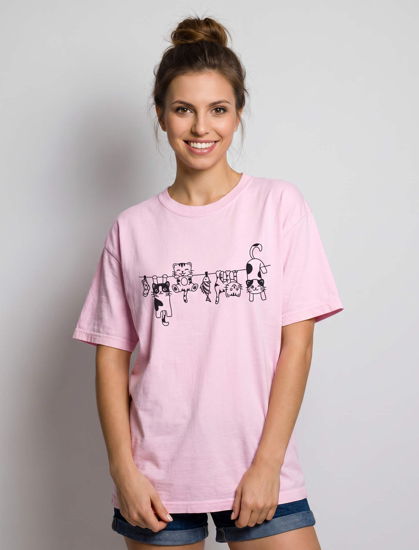 Cats -  Relaxed Fit Vintage Wash T Shirt