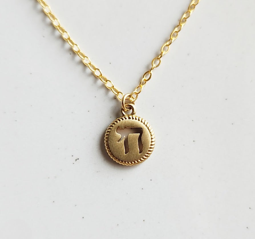 Brass Chai Life & Joy Charm Spiritual Jewelry For Survivors