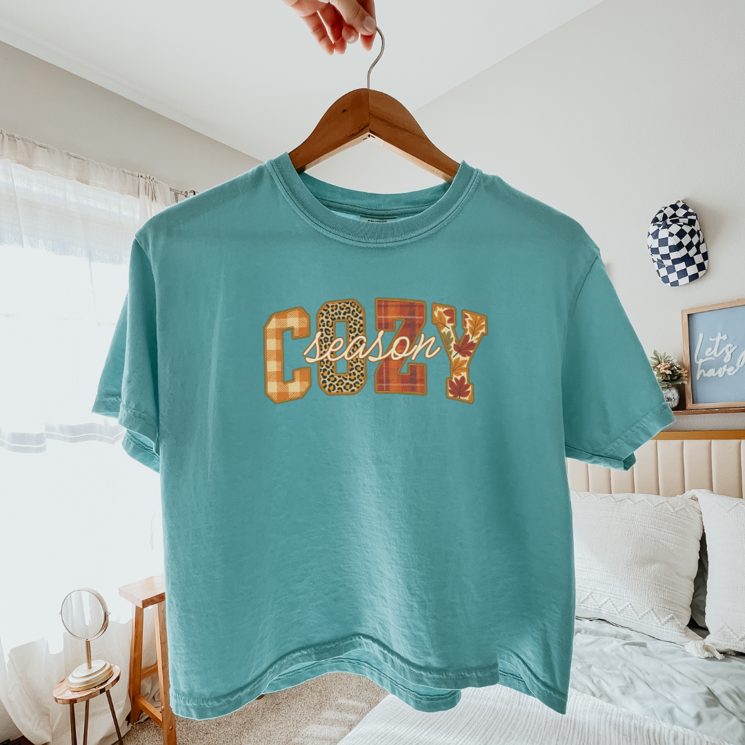 Cozy Season - Comfort Colors Boxy Cropped Tee