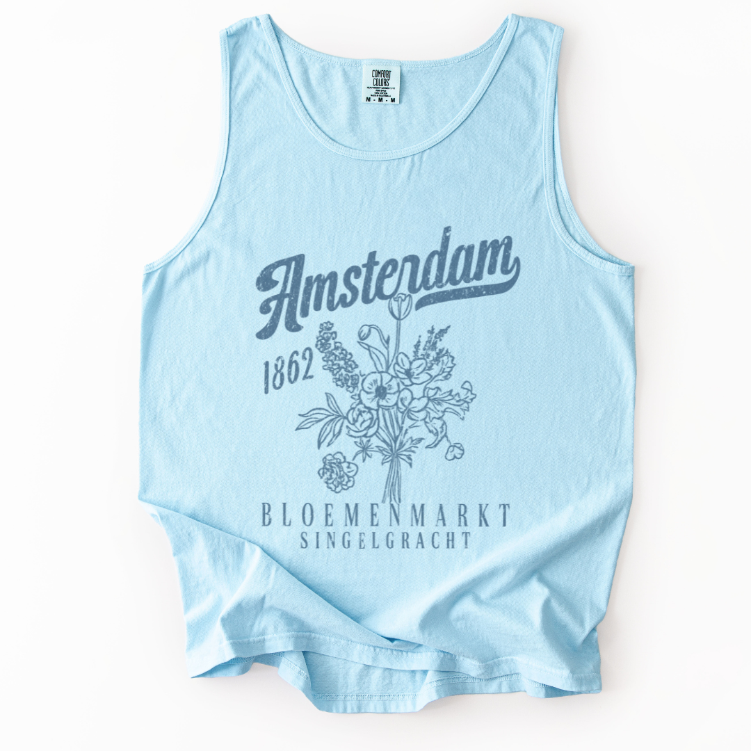 Amsterdam Flower Market - Comfort Colors Premium Tank Top