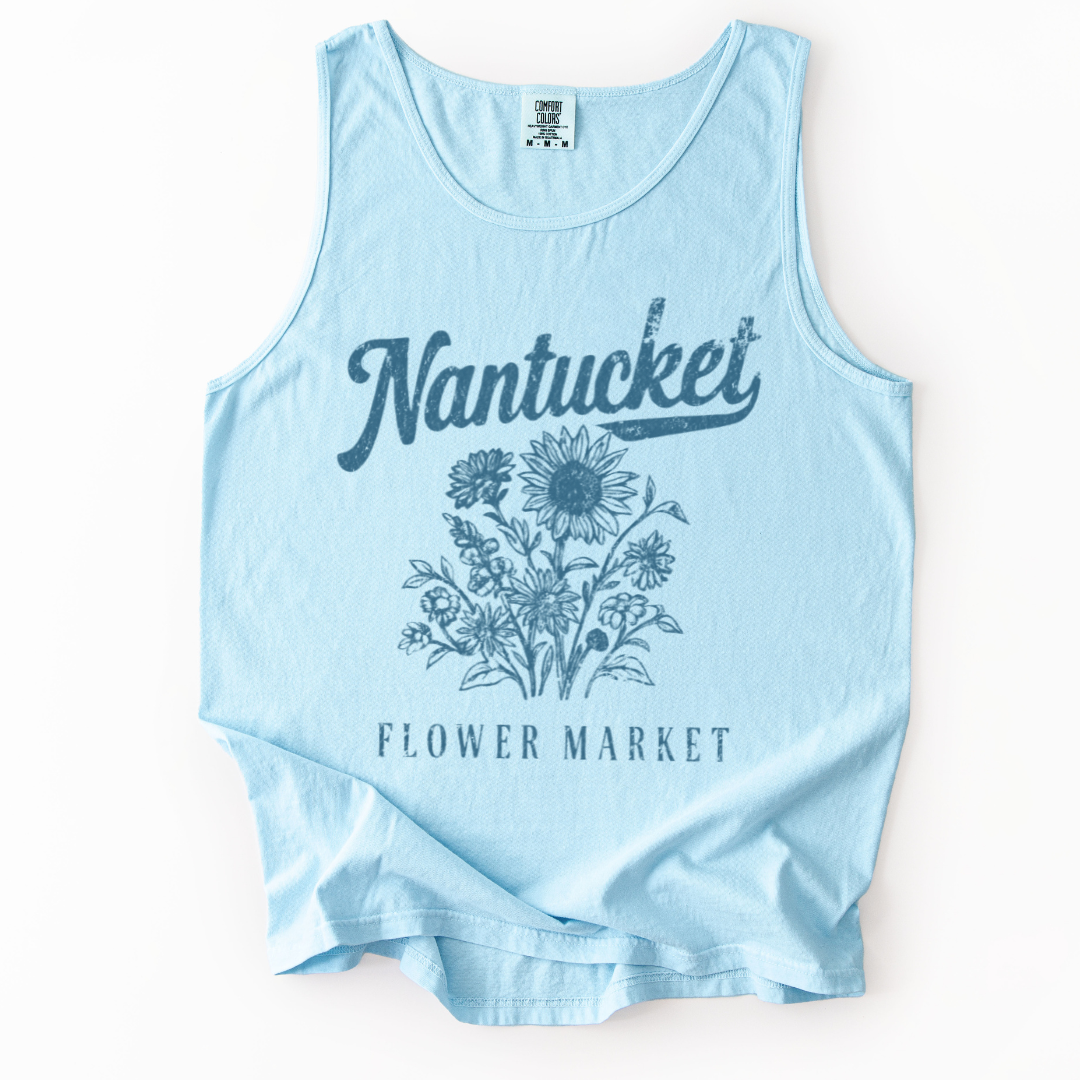 Nantucket Flower Market - Comfort Colors Premium Tank Top
