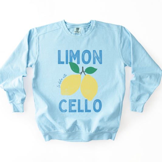 Limon Cello, Vintage Tee - Comfort Colors Premium Heavyweight Sweatshirt