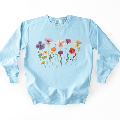 Pressed Flowers - Comfort Colors Premium Heavyweight Sweatshirt