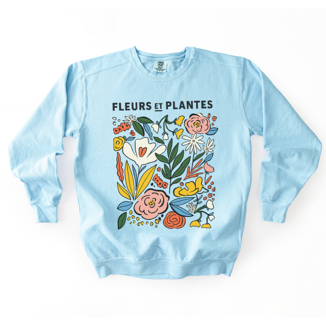 Fleurs Et Plantes - Comfort Colors Premium Heavyweight Sweatshirt