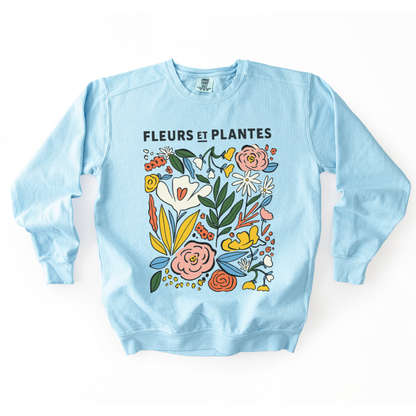 Fleurs Et Plantes - Comfort Colors Premium Heavyweight Sweatshirt