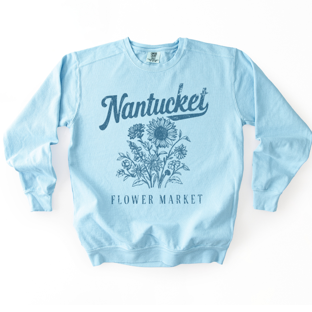 Nantucket Flower Market - Comfort Colors Premium Heavyweight Sweatshirt