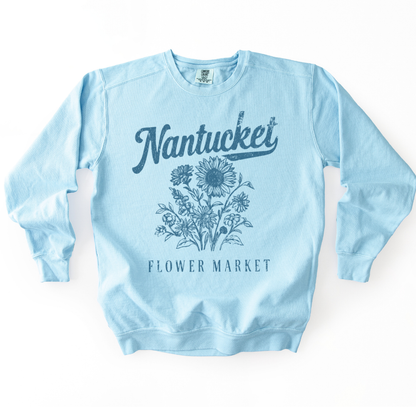 Nantucket Flower Market - Comfort Colors Premium Heavyweight Sweatshirt