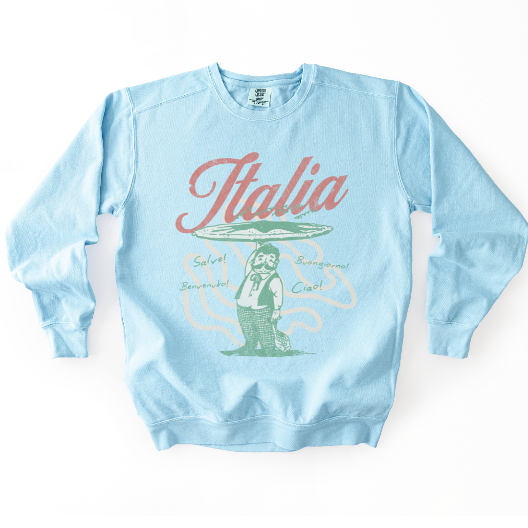 Greetings From Italia - Comfort Colors Premium Heavyweight Sweatshirt