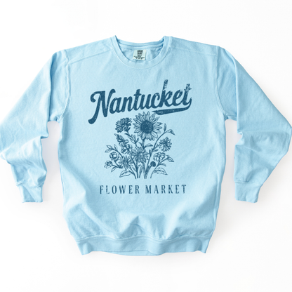 Nantucket Flower Market - Comfort Colors Premium Heavyweight Sweatshirt