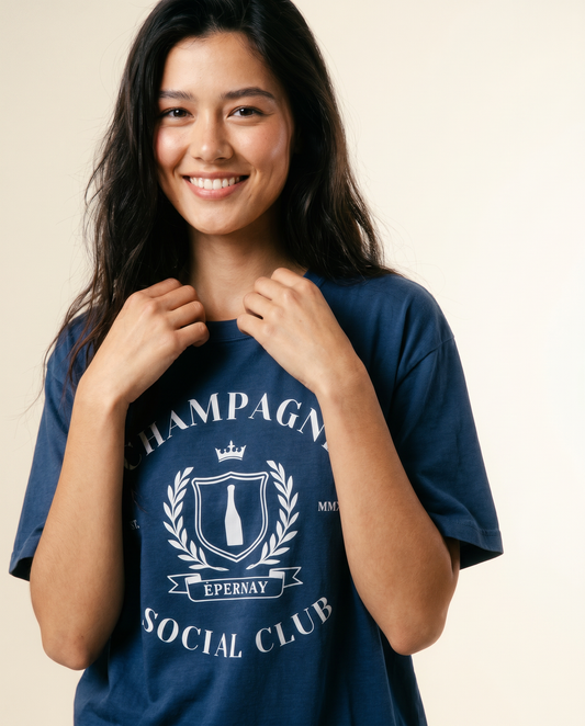 Champagne Social Club - Comfort Colors Relaxed Fit Premium T Shirt